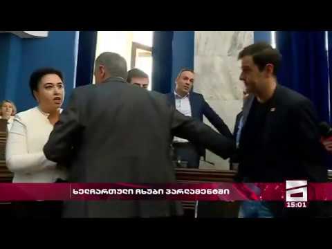 ჩხუბი პარლამენტში, ბესელიამ ზარდიაშვილს დაარტყა